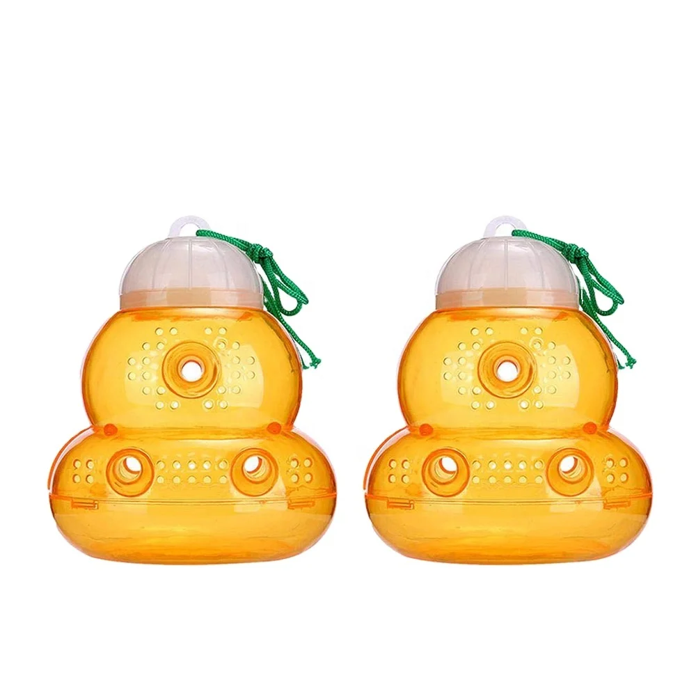 

Updated Plastic Non-toxic Bee Trap, No Chemicals - 2pack Wasp Trap, Yellow