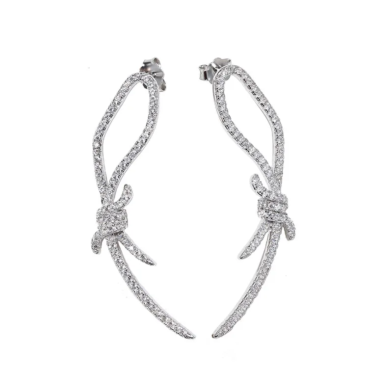 

women classic 925 sterling silver jewellery geometric earrings for valentine gift