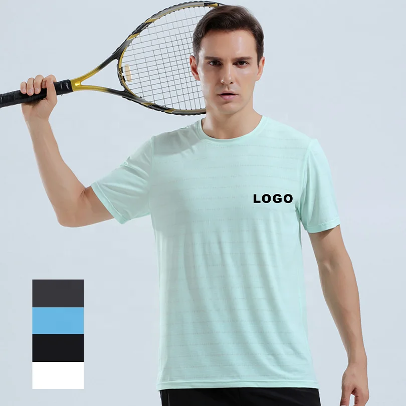 

Custom LOGO Casual Elastic Sport Style Summer Breathable Outdoor Plain Men's O-neck T-shirts