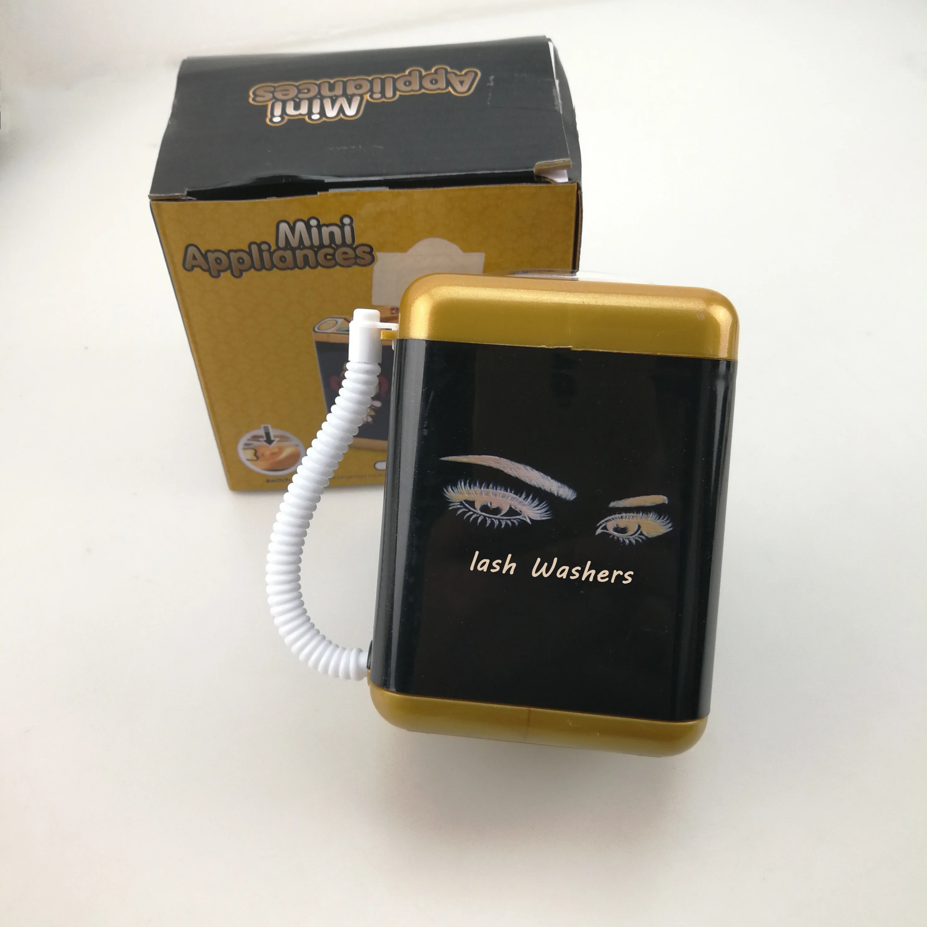 Wholesale Lashes Washer 3d Mink Eyelashes Washing Machine Custom Packaging Mini Eye Lash Washer