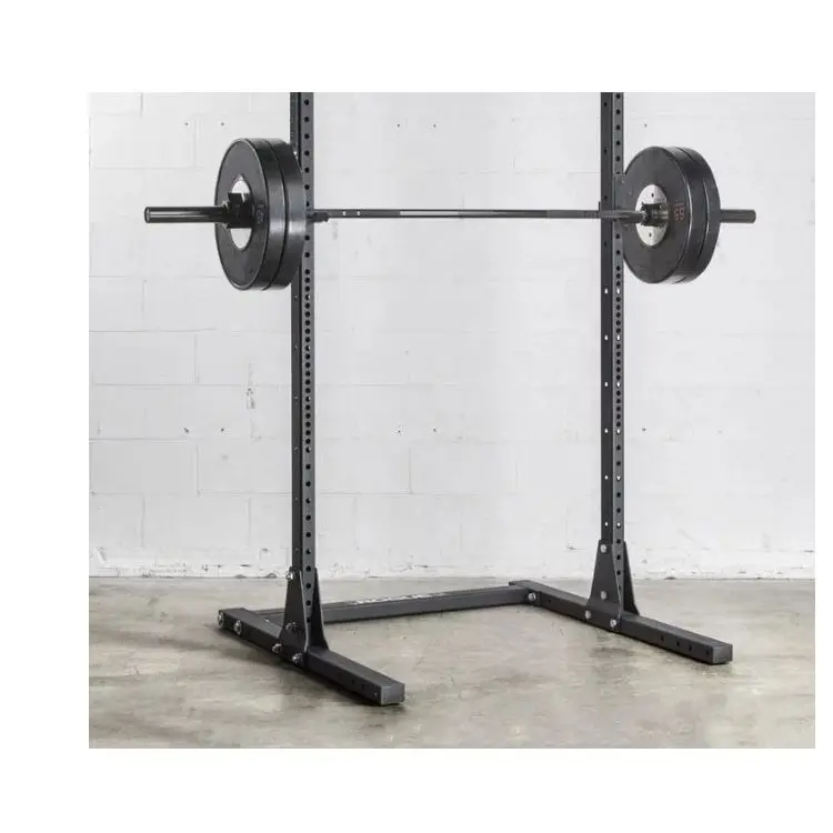 

Factory Direct Colored Logo Training Half Power Rig Stand Carge Barbell Squat Rack, Grey black