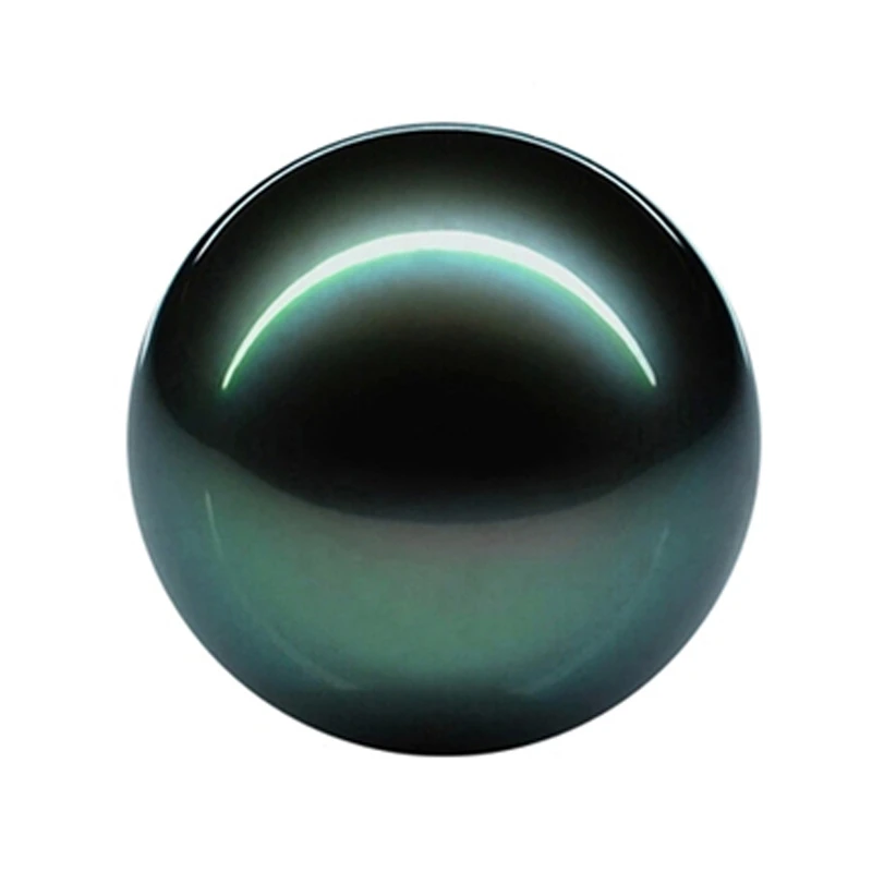 

Wholesale 8-13mm Loose Pearl Perfect Circle Flawless Saltwater Tahitian Black Pearl High Luster, Black green