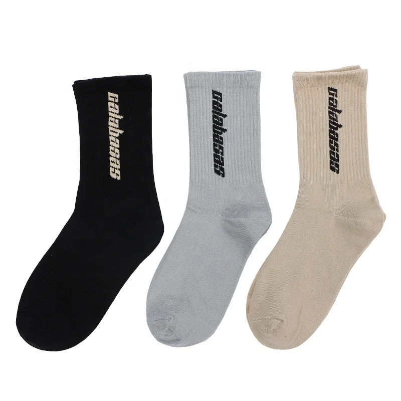 

2021 socks with logo unisex Colorful Design Men Dress Socks Custom Logo, Black