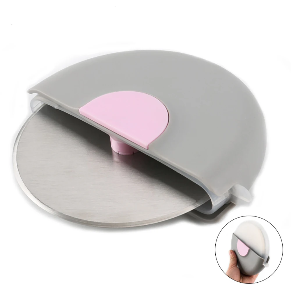 

Best Selling Product Portable Household Kitchen Round Roller Wheel Plastic Cake Cutting Stainless Steel Pizza Cutter