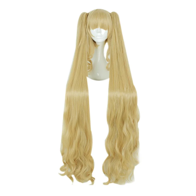 long blonde pigtail wig