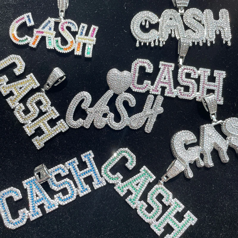 

Instagram Trendy Custom Name Necklace heart Tennis Chain Cubic Zircon Letters Pendant with Heart Bail Perfect Gifts for Women