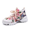 Colorful patterns casual shoes thick soles daddy shoes women sport shoes