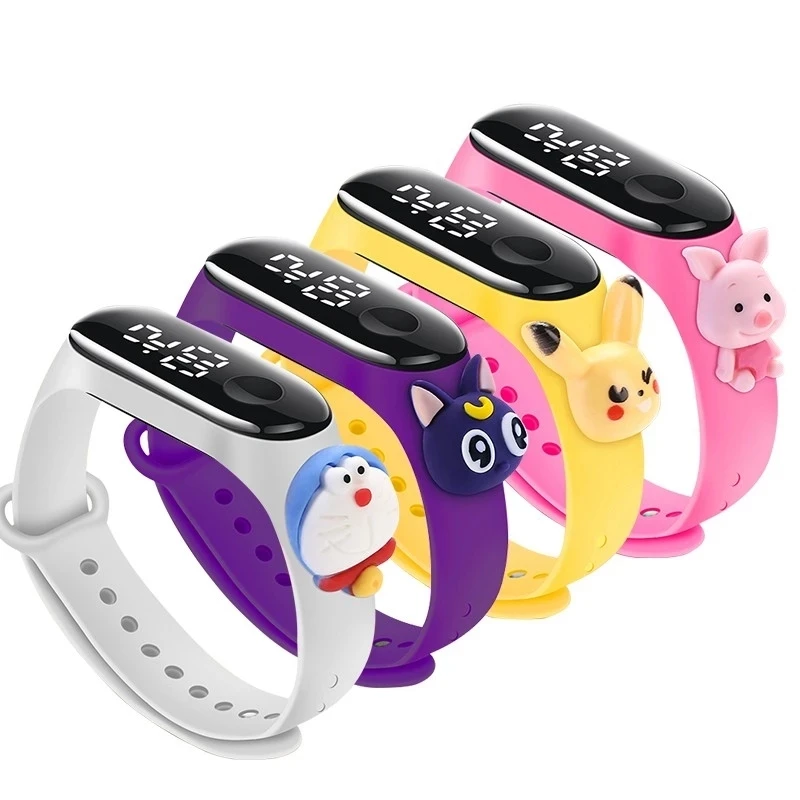 

Child watch 2021 animals led watch spiderman stitch bracelet kids children mi touchscreen new cartoon doll kids watch