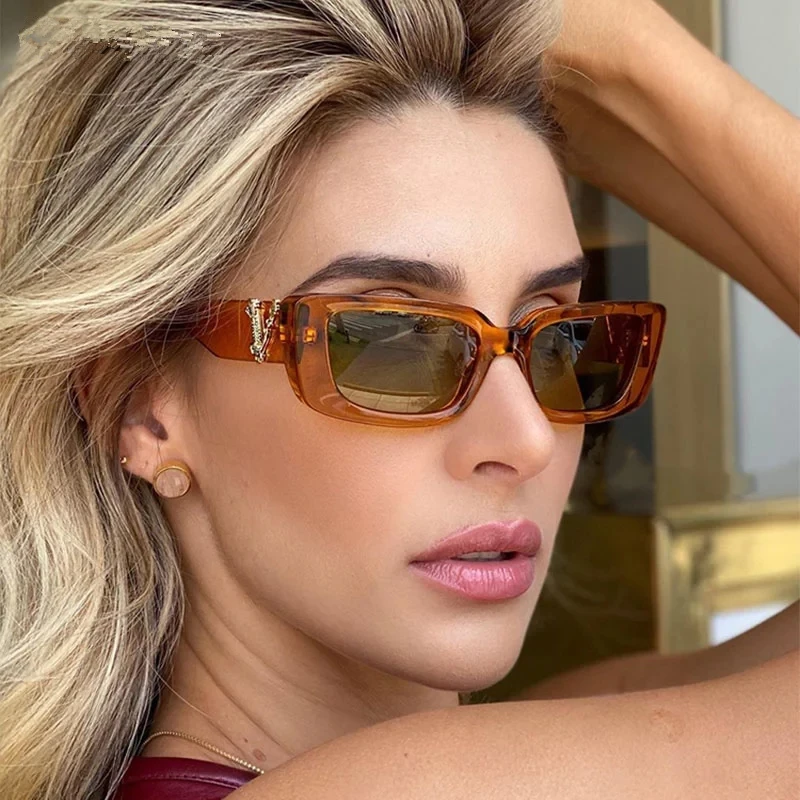 

Cool Trendy Vintage Ladies Designer Luxury Private Label UV Sun Glasses Brand Fashion Black Small Retro Sunglasses 2021 Women, As show /custom colors