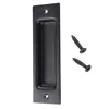 Black Sliding Barn Door Hardware Finger Flush Mount Door Pull