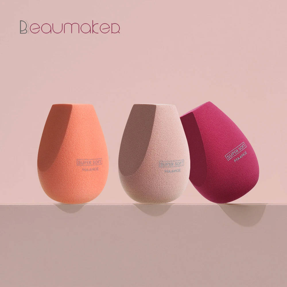 

Beaumaker New Beauty Egg Cut on 3 Sides Makeup Blender Sponge Make Up 3 Color Option