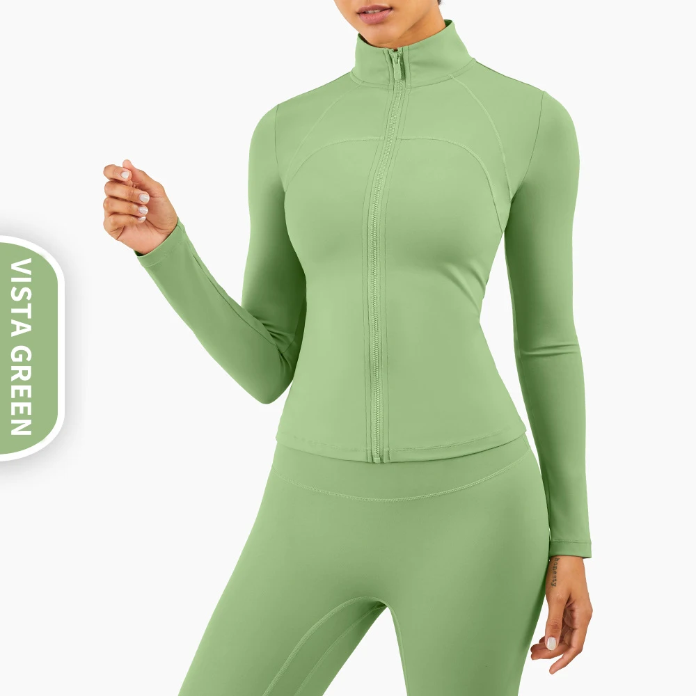 

Women Yoga Jacket Sports Compression Top Workout Long Sleeve Shirt