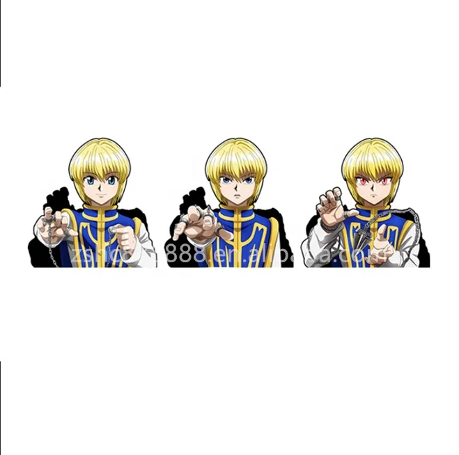 New Designs Hunter X Hunter Kurapika Motion Sticker Anime Cartoon Waterproof Decals Manga Decor for Laptop Car Wall Art