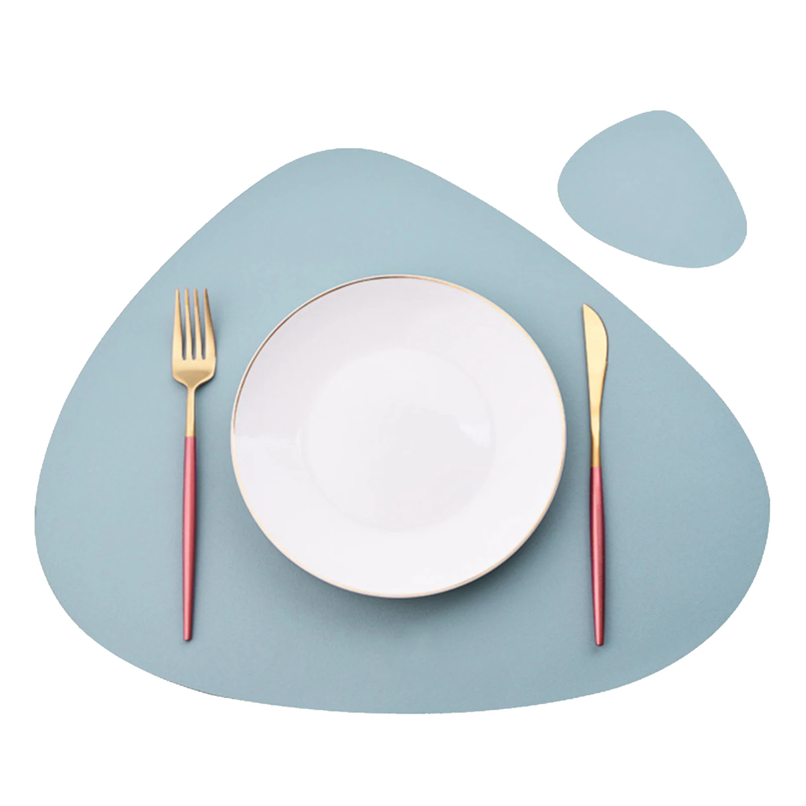 

Washable Double-side Heat Insulation Artificial Leather Placement Waterproof Cleanable Meal Mat