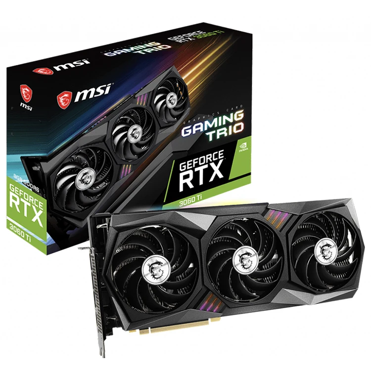 

MSI NVIDIA RTX 3060 Ti GAMING TRIO Graphics Card with 8GB GDDR6 for Gaming Desktop Computer MSI 3060ti Graphics card