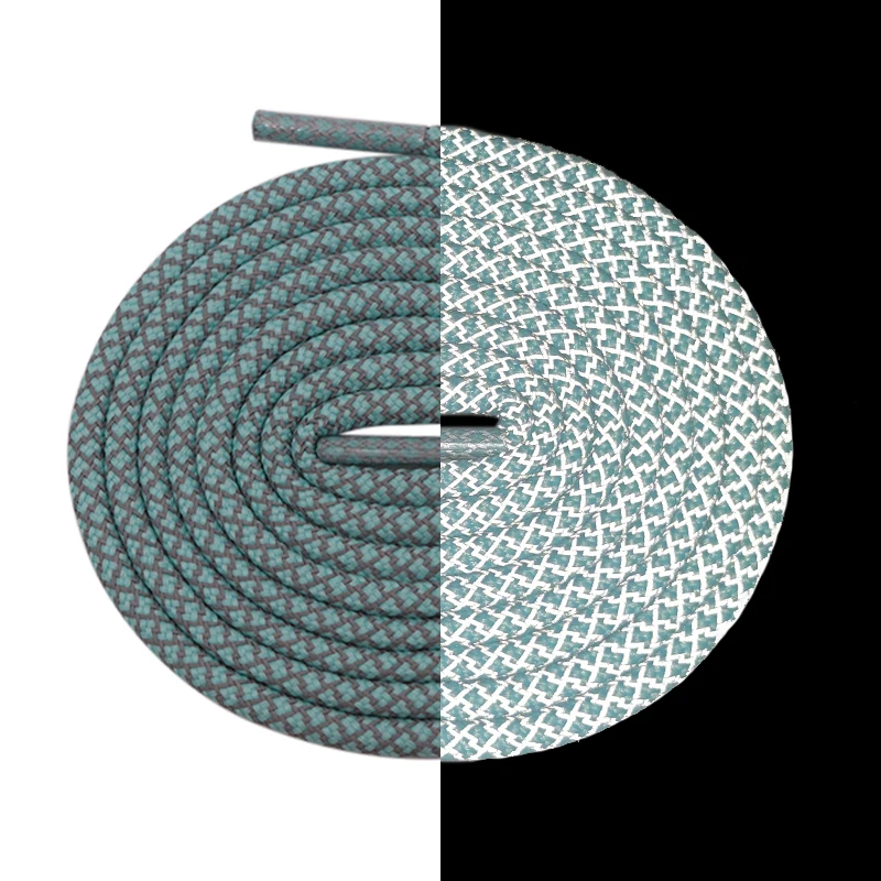 

Weiou Round reflective laces black and gold shoe laces Reflex Round Rope With Plastic Tip For Men's Casual Shoes, Any based pantone color+grey 3m