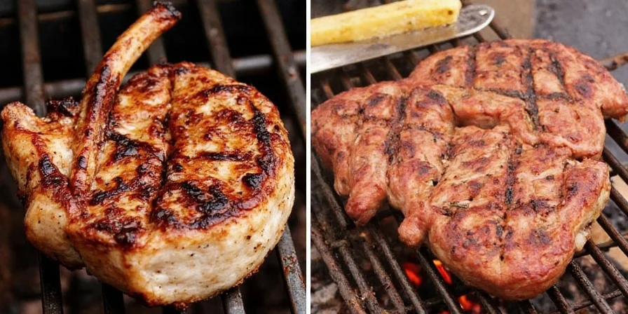 Grilled Pork Chops with herbs
