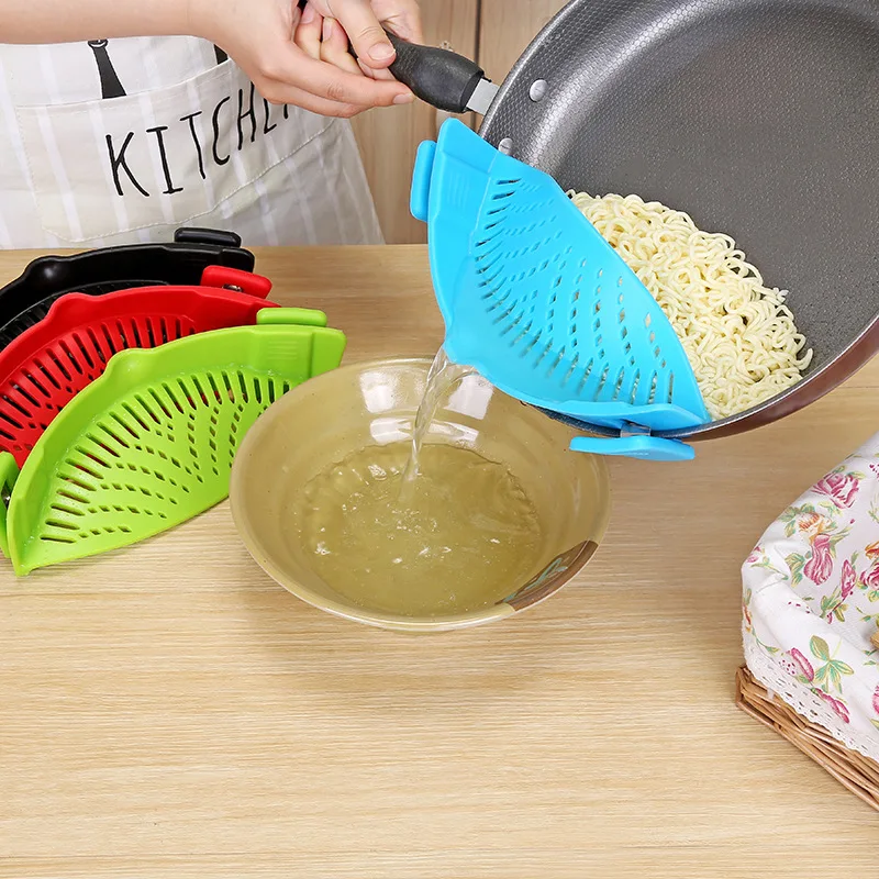 

Kitchen Accessories Sink Strainer Silicone Pot Pan Bowl Funnel Strainer Washing Colander Rice Washer Home Kitchen Tools, Picture
