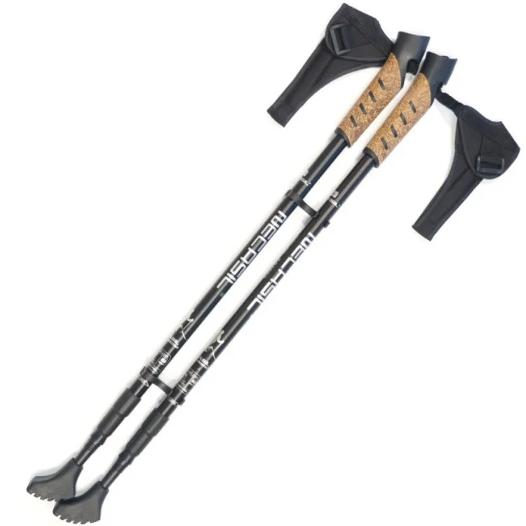 

2-pc Pack Adjustable Hiking or Walking Sticks Strong Lightweight Aluminum Quick Adjust Flip-Lock