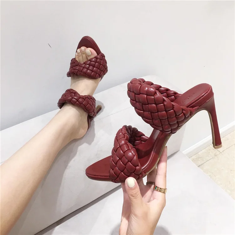 

2021 new hot wholesales fashion sexy plus size 42 colors stilettos slides high heels sandals for women and ladies, White, black,green, blue, rose red, apricot, khaki. orange