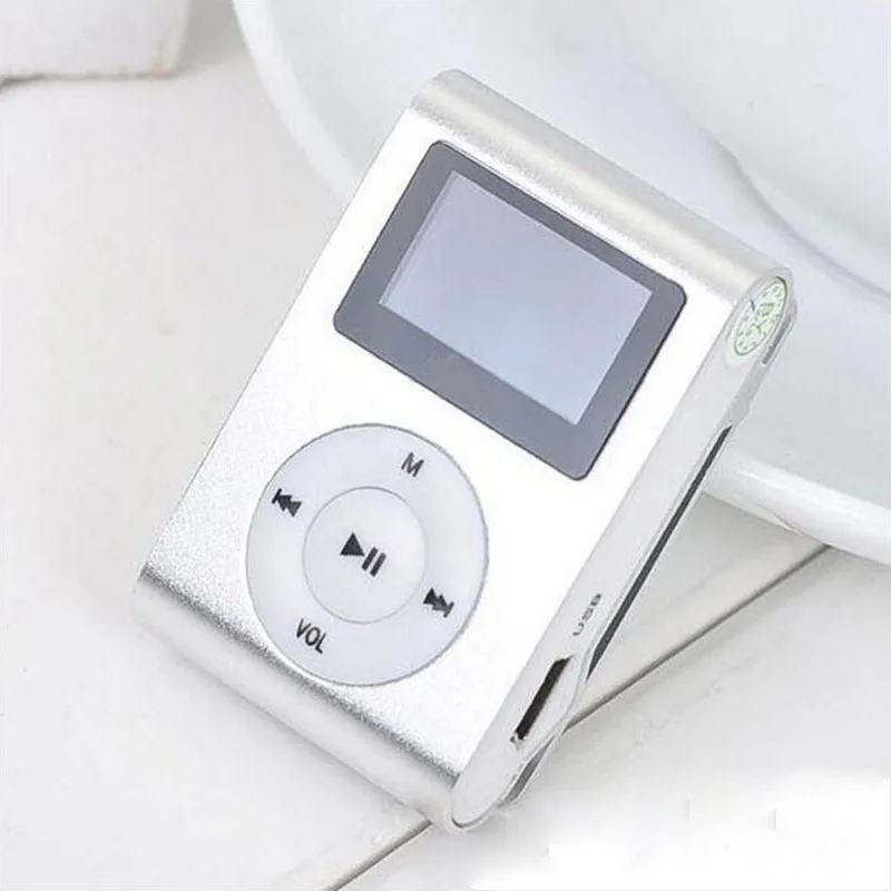 

New Portable Custom Metal Mini Clip MP3 music palyer with LCD Screen Display support free songs dowload without sd card