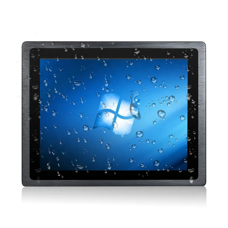 

3mm Bezel computer all in one pc core i9 desktop 19 inch industrial square panel pc 4g, Black silver