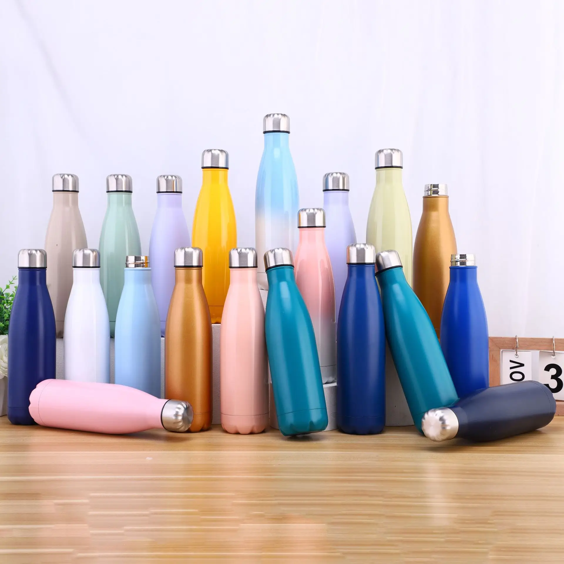 

Promotion Custom Logo Cola Bottle stainless steel water bottle Double Walled Vacuum Insulated Sport Thermal Flask