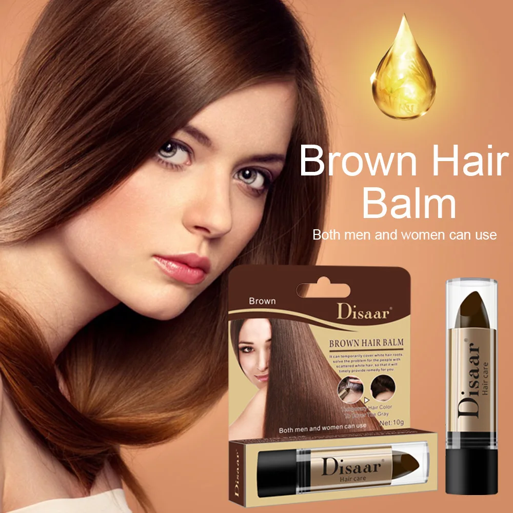 

Ze Light Wholesale Disposable Hair Dye Pen Stick Plant Hair Dye Cream No Residue Easy To Wash Off Hair Dye, Black,brown