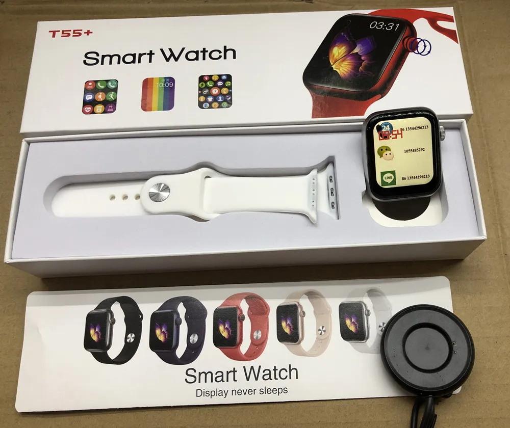 

2021 latest T55+ smart watch blood oxygen,MSM push ,2021 smart watch T55+ BT calling ,Rotating button game T55+ sport watch