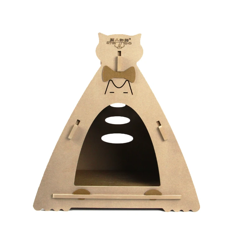 

Wooden Pet Cat Nest Cat Cute Eco-friendly Wood Pet Cat House, Customized color