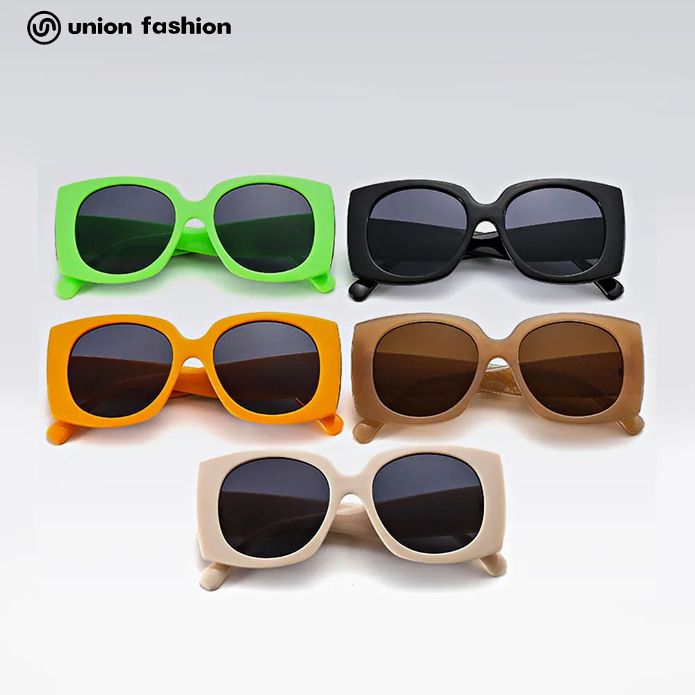 

Fashion Street Snap Versatile Plastic Oversized Square Frame Sunglasses Women Men