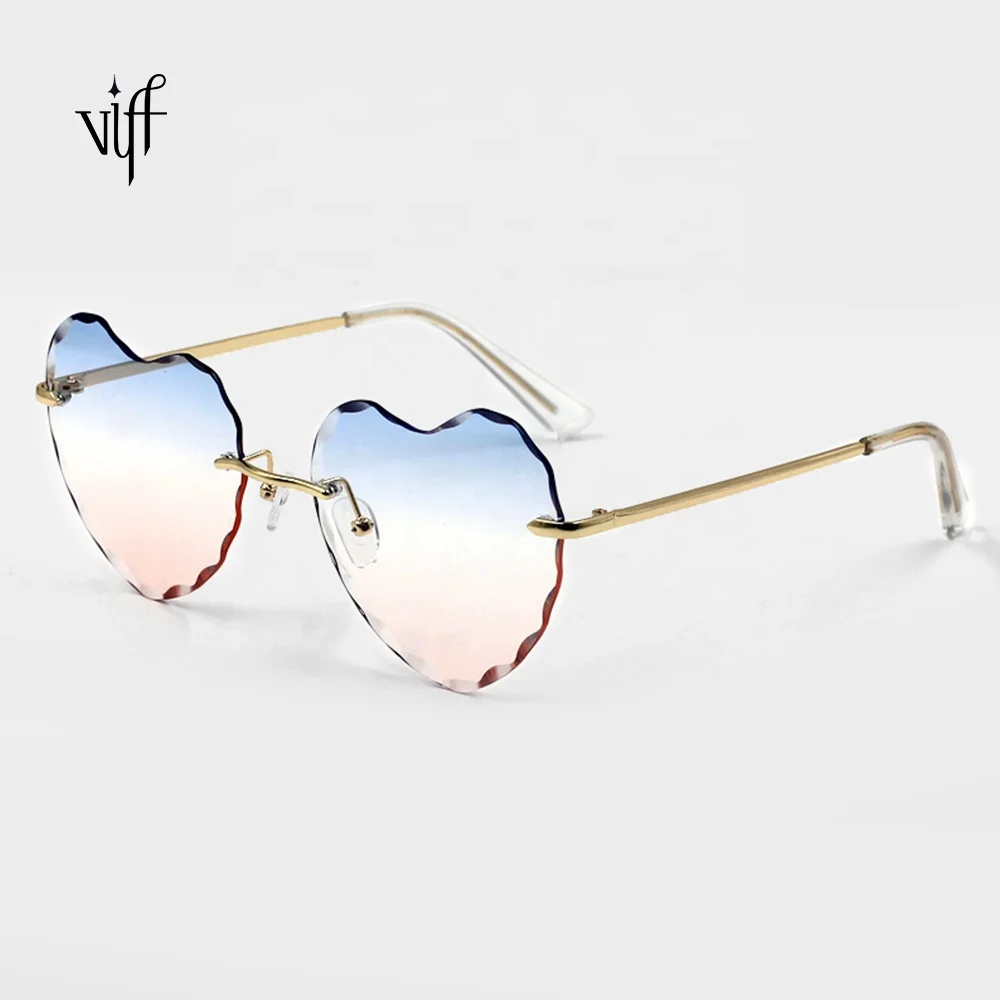 

Heart Shape Sunglasses HM18559 Metal Frame 2022 Popular Pink Shade for Girls