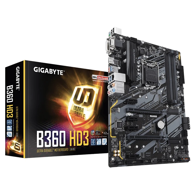 

GIGABYTE B360 HD3 Gaming Desktop Motherboard with Intel B360 Chipset LGA 1151 Support Intel Core 9th and 8th Generation CPU