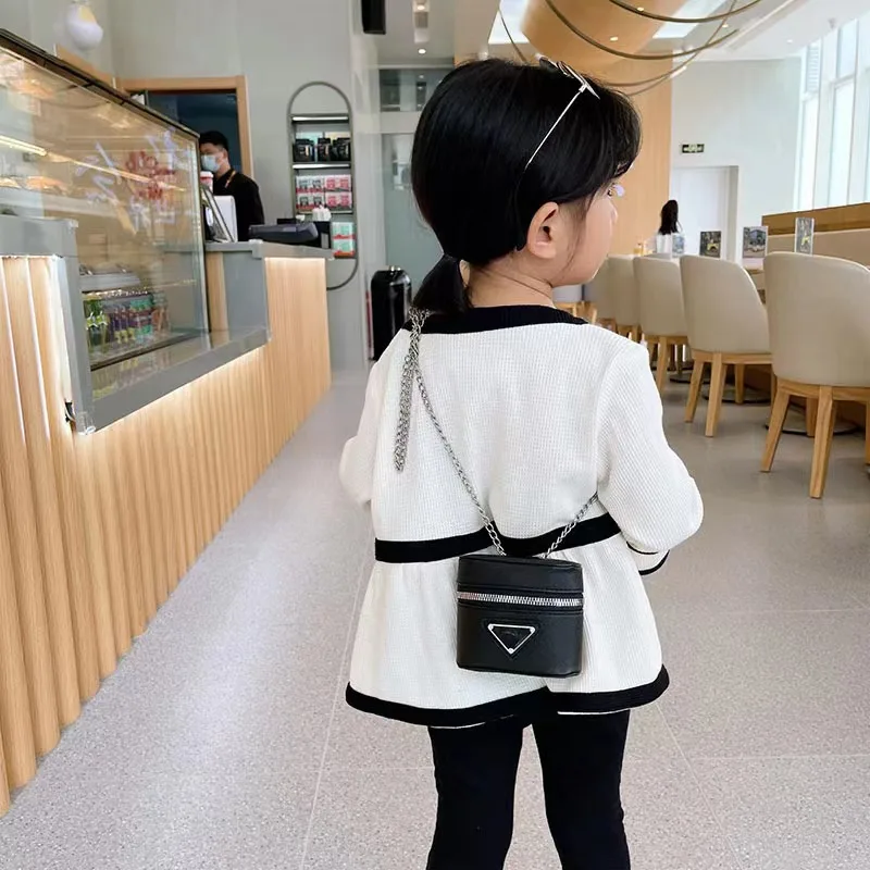 

Children's Baby Coin Box One Shoulder Crossbody Chain kid bag cute girl kids purse 2022 kids bag girl handbag, Black, white,