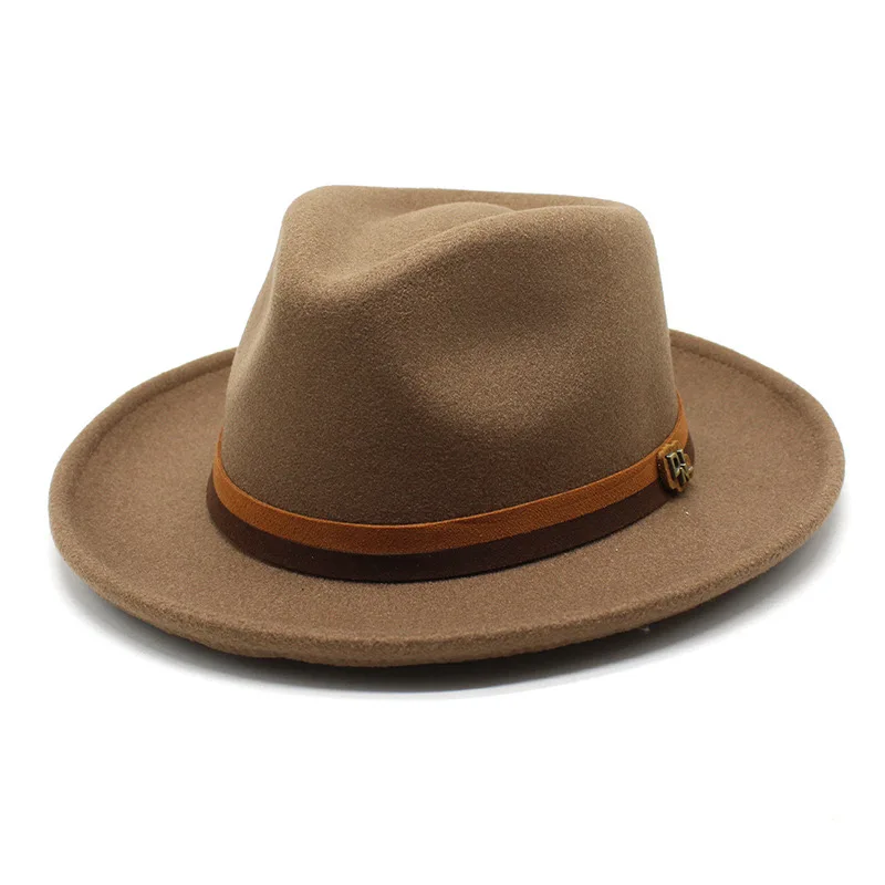 

Wholesale Hot Sale High Quality Men's Fedora Hats Faux Woolen Style