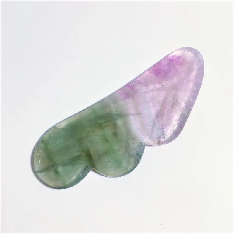 

Bulk Fluorite guasha tool good for health wing shape guastone