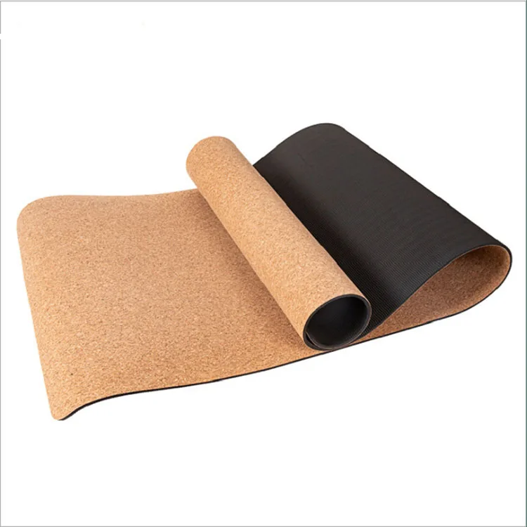 

Hot High quality 5mm custom print logo private label exercise eco friendly natural cork tpe yoga mat, Customized color