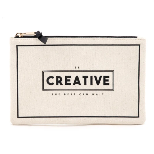 

white canvas cosmetic bag travel eco friendly fashion plain makeup bag