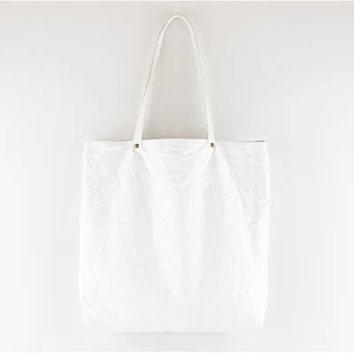 

Washable Kraft Paper Shopping Bag Single Shoulder Handbag DuPont Paper Tote Bag With Cotton Linen Lining