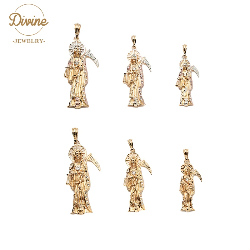 

Best selling for mens charms 18k Gold Plated halloween Azrael religious Pendant