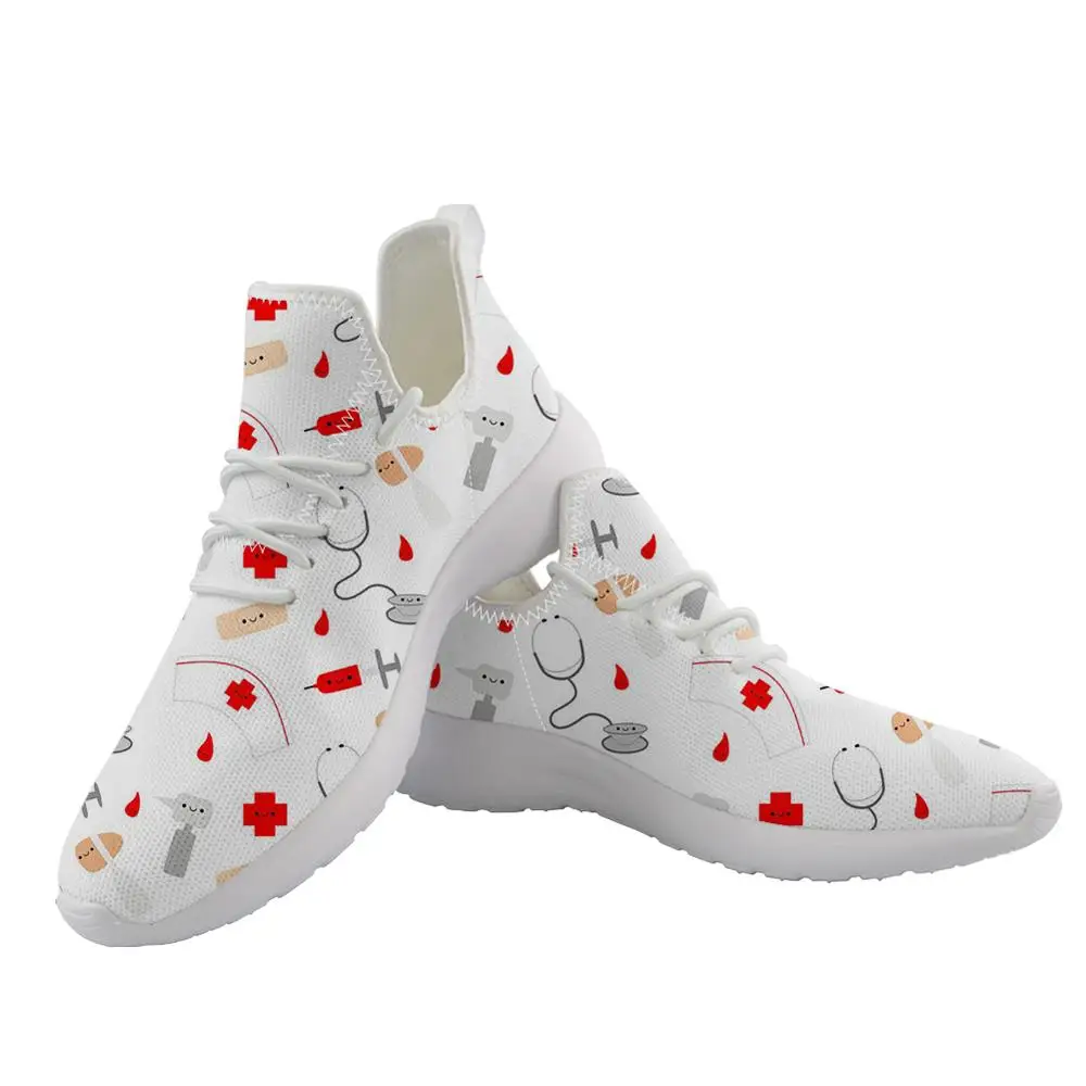 

Cute Cartoon Nurse Pediatrician Medical Print Women Shoes Nursing Sneakers for Woman Casual Spring Ladies Footwear, Design and sell your own custom shoes online