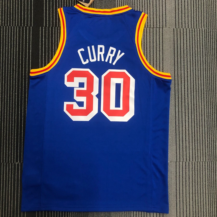 

Wholesale Golden State City Basketball Jersey #30 Stephen Curry #11 Thompson Stitched Custom Royal Men's Warriors uniform High Q