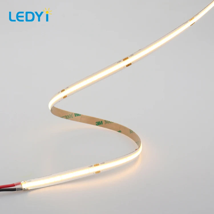 
12v 24v flexible tape rope light flex white dotless luces flip chip fob cob led strip lights 