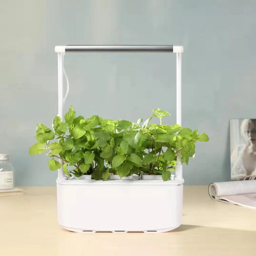 

NEW Smart Indoor Garden Kit, Mini Herb Garden Hydroponics Growing System, Led Desktop Plant Growing Light with water pump