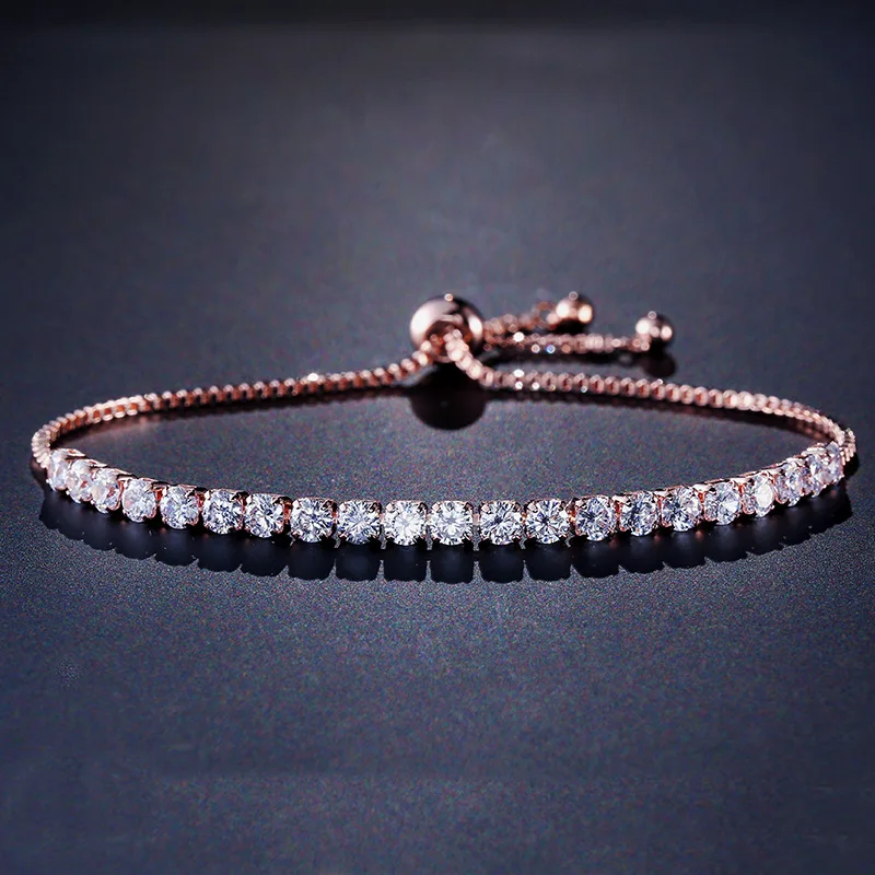 

Jachon Crystal Tennis Chain Bracelet Hip hop Jewelry Women Men Bracelet Iced Out half circle charms bracelet