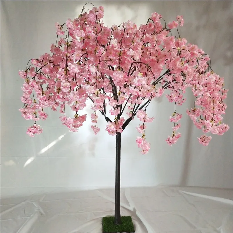 

S02269 Hot sale wedding table tree 150cm white pink table centerpiece decoration artificial plant artificial cherry blossom tree, Multi color