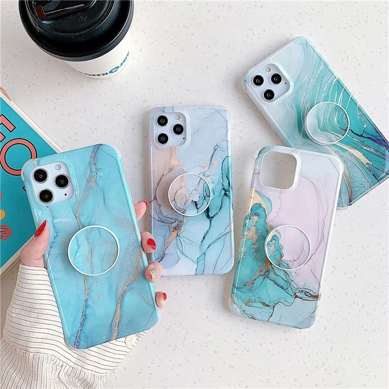 

2021 Amazon Hot Sale Luxury Marble Imd Phone Case For Iiphone 11 12 Pro Max Xs X Xr Se 2021 7 8 Plus With Stand, 8 colors