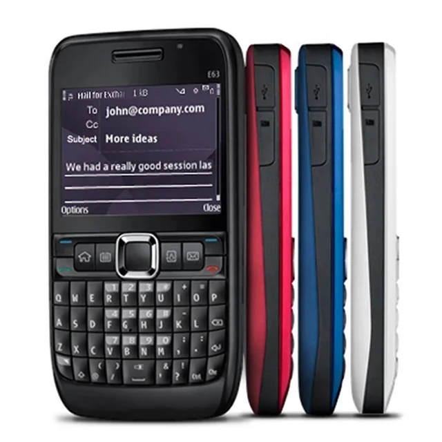

Free Shipping Simple Full QWERTY keyboard WIFI JAVA 3G Cheap Bar Unlocked Mobile Phone E63 For Nokia handset By Postnl, Black,silver, red, blue
