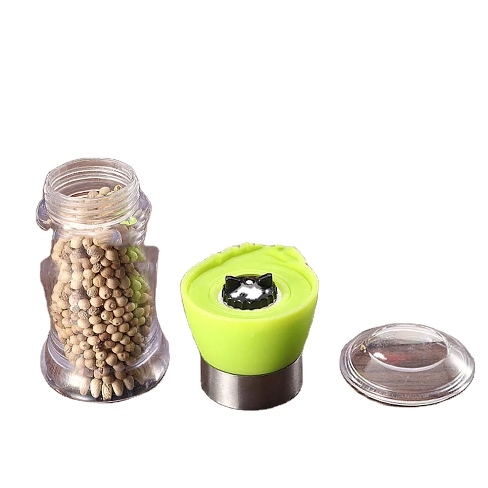 

Home Stainless Steel Storage Jar Kitchen Household Manual Grinding Tools Glass Storage Bottle Pepper Grinder