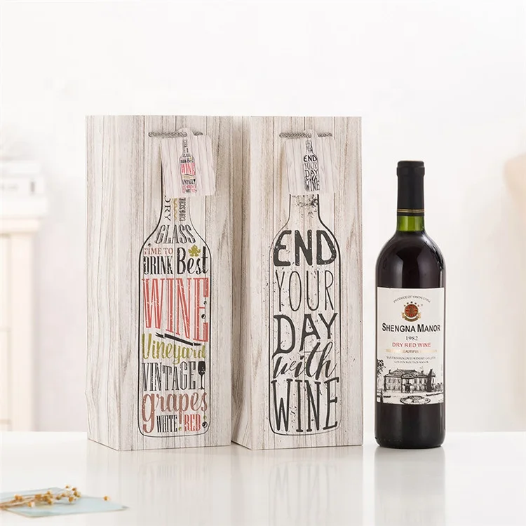 personalized paper wine gift bags